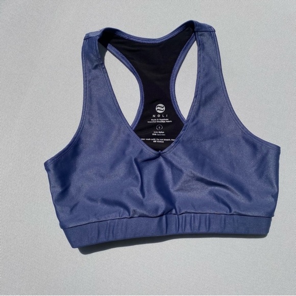 NWOT Noli Yoga Elevate Sports Bra + Liquid Leggings in Periwinkle Blue Size S - Picture 8 of 8